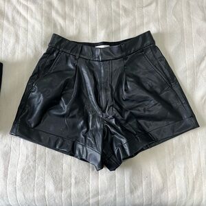 Abercrombie Black Leather Women's Shorts